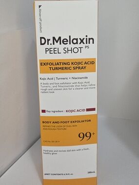 Dr. Melaxin Peel Shot Exfoliating Kojic Acid Turmeric Spray - Yellow